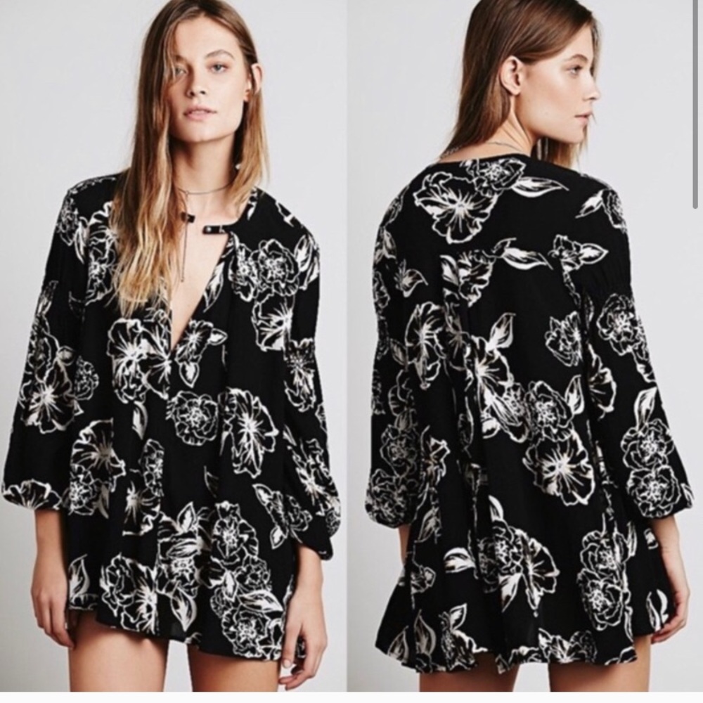 Free People Tunis Flowy Floral Dress
